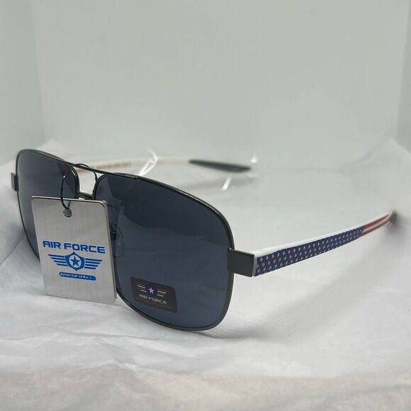 Air Force Patriotic Aviator Sunglasses – Model AV5194-USA – UV Protection, Stars - Picture 1 of 3